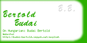 bertold budai business card